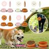 -Shaped Silicone Pet Bowl Set - 2-in-1 Portable Food & Water Dish For Travel, Hiking, Camping With Zip-Up Carry Pouch