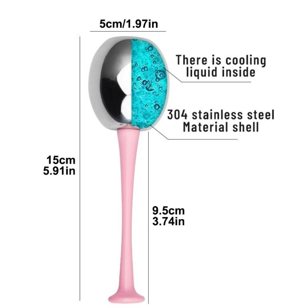 2pcs/set Narrow Pores Stainless Steel Eye Massage Sunlight Repair Face Cryo Ice Globes  Cooling SPA