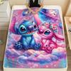 Stitch Cartoon printing Flannel Blanket Bedroom Sofa Camping Warm blanket Gifts for family and friends-MJ018