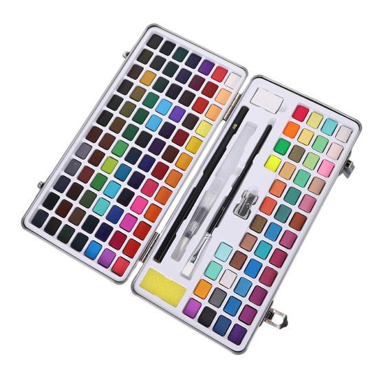 

Набор акварельных красок с кистью, портативный набор красок в коробке, карманные акварельные краски для художников-новичков, профессионалов, для путешествий, рисования на вечеринках. E