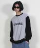 Deumakeu Color Block Logo Graphic Sweatshirt Gray