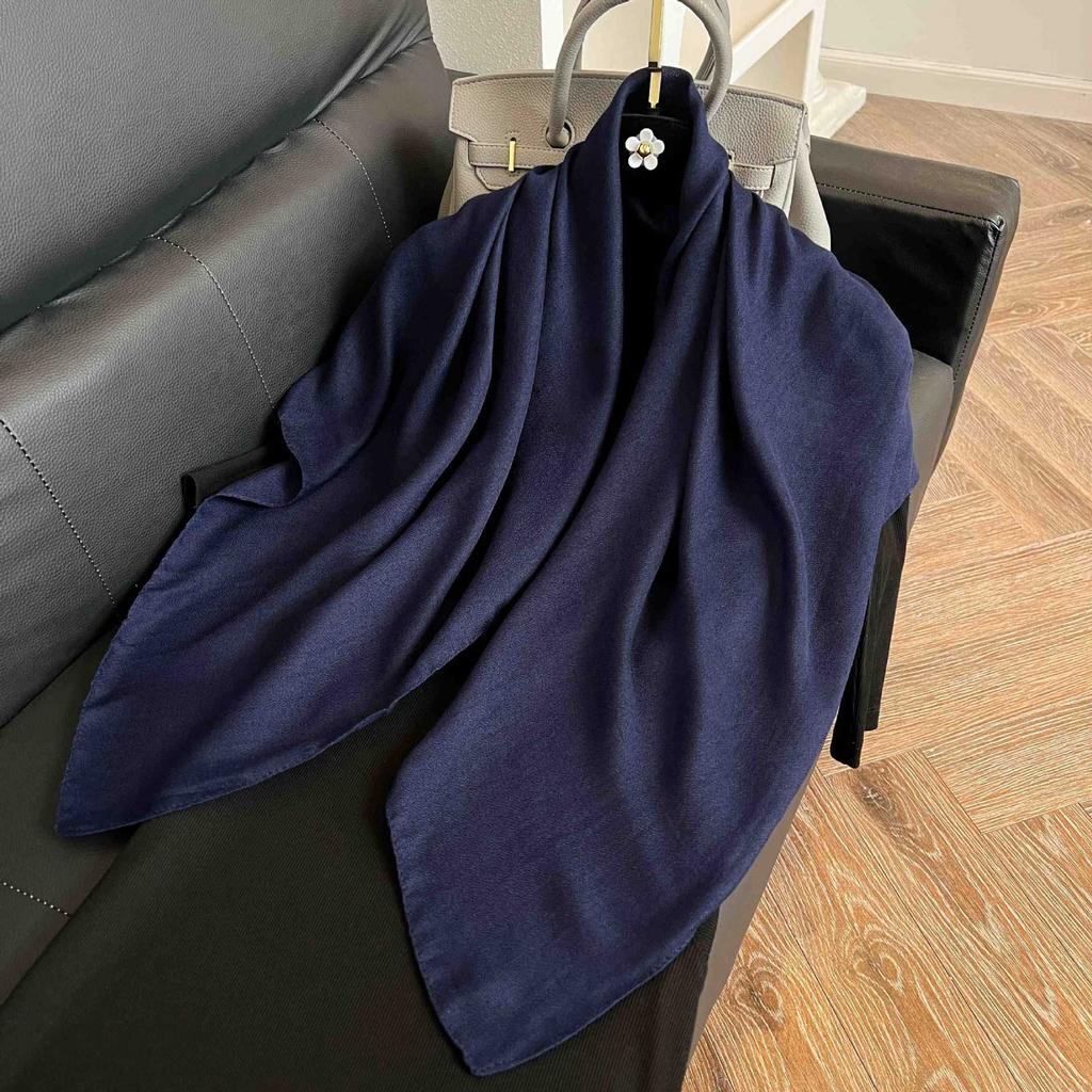 New 91 square scarf silk scarf female alphabet printing four seasons fashion landscape painting retro printing square scarf versatile