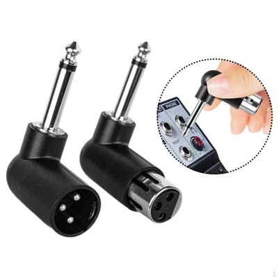 3-Pin XLR Buchse Stecker auf 1/4"/6,35 mm Winkeladapter Verbinder Professionell Kompakt Robust