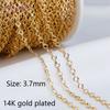 Wholesale 14K Gold Plated Brass Metal Loose Chains Bulk Chains For Jewelry Making,DIY Handmade Jewellery Making Supplies