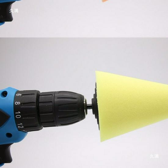 Conical Sponge Brush for Car Waxing, Wheel Hub Cleaning & Polishing