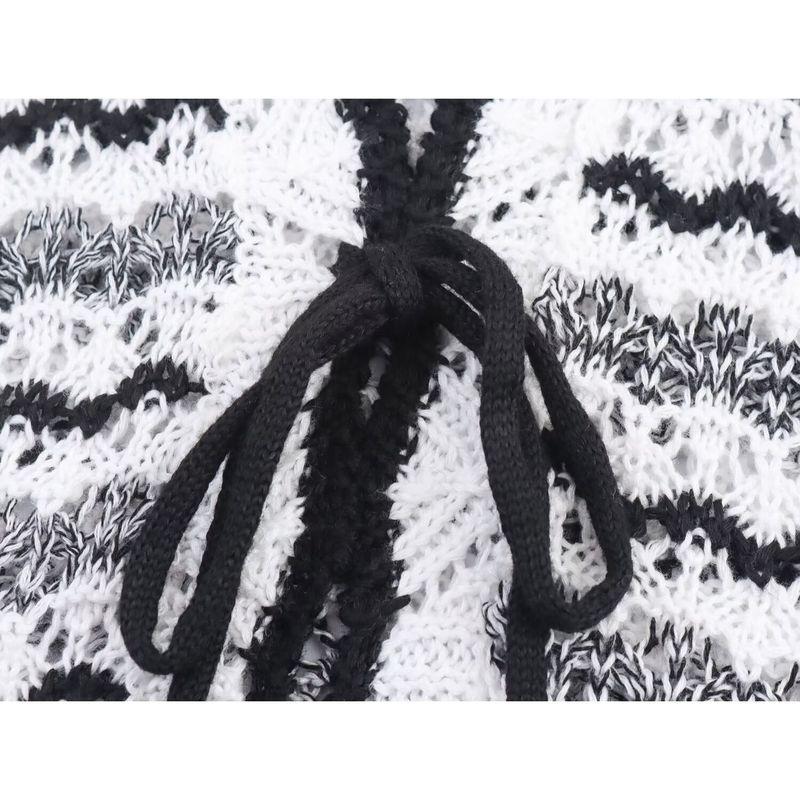 Kaslead New Women Clothes Western Style Fashion Simple Lace-up Knitted Sleeveless Top Skirt Set