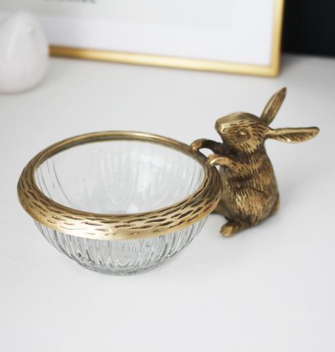

Латунная стеклянная чаша Кролик Декоративная чаша Фруктовая тарелка Салатницы Поднос для закусок Десертницы Тарелка для сухофруктов Поднос для ключей Поднос для хранения