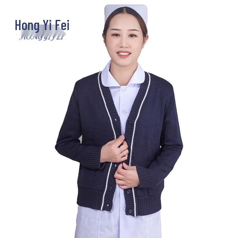 Hongyifei Women s Fleece Lined Nurse Cardigan XXL