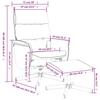 Massage Chair with Footstool Light Grey Fabric