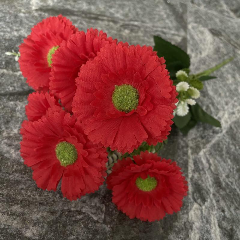 

Chrysanthemum Flower Artificial Wedding Hotel Restaurant Desktop Decoration красный