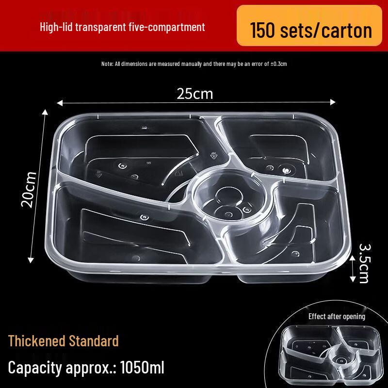 Disposable Multi-Compartment Takeout Meal Box