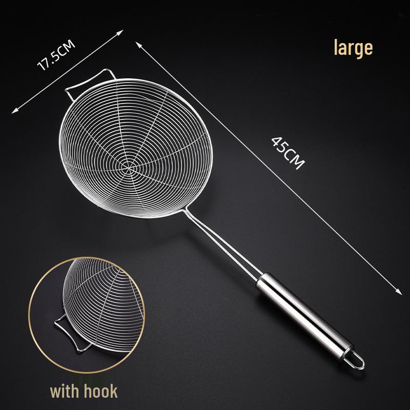 Stainless Steel Thickened Skimmer for Hot Pot, Noodles, Dumplings, Frying, and Kitchen Straining.