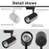 Spot Led Track Light 220V Ceiling Light COB Spotlight Rail Lamp Fixture for Living Room Clothing Store Full Set Track Lighting