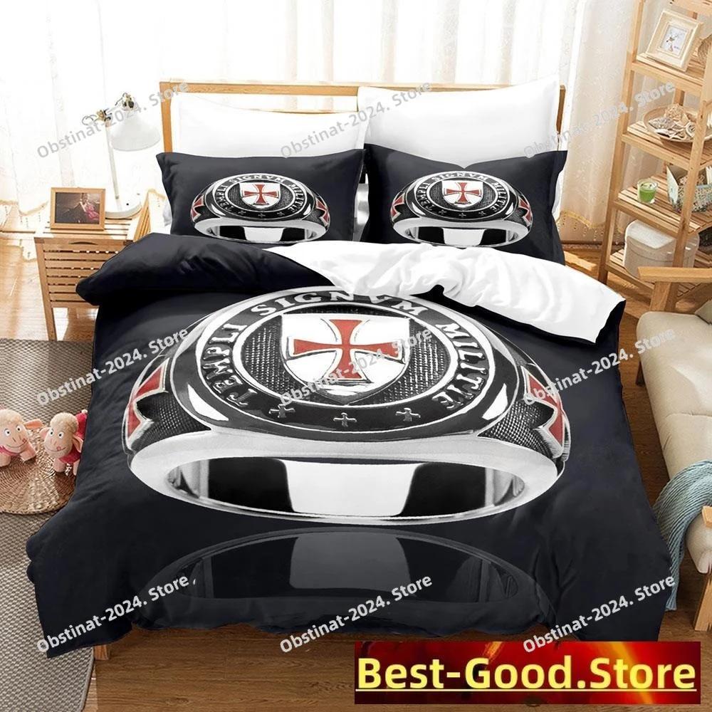 Christian Knights Templar Bedding Set Duvet Cover Full Queen King Size Pillowcase Bed Print Aldult Kid Bedroom Single Twin