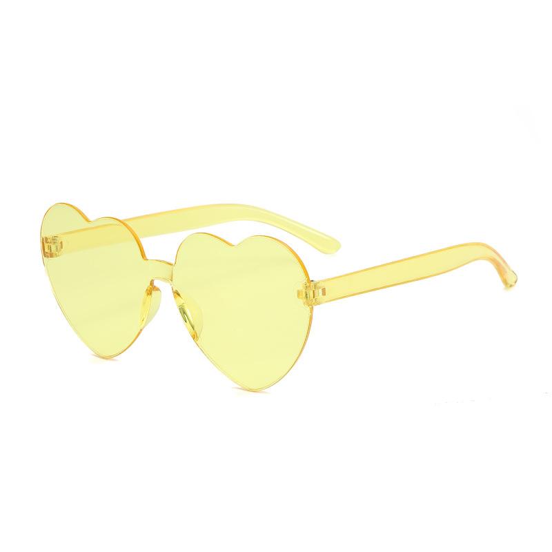 Heart-Shaped Sunglasses Kids Girl Boy Jelly Colored Love Sunglasses Children Pc Lens For Summer Beach Outdoor Activities