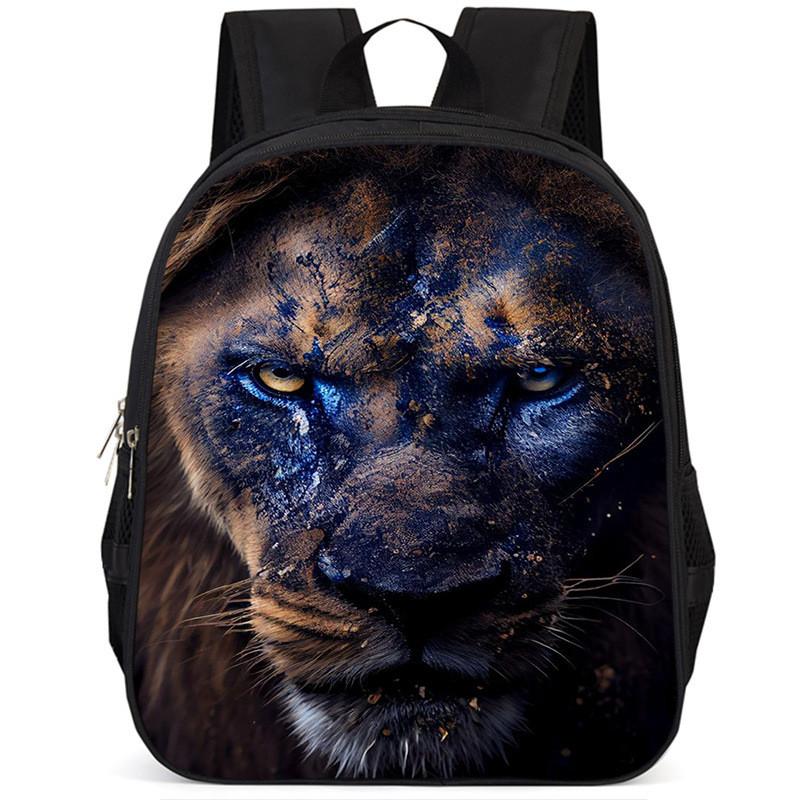 Großes Fassungsvermögen Löwe 15-Zoll Oxford-Stoff Schulrucksack für Kinder Leicht und Ergonomisch