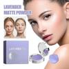 Candy Bella Chillab Lavender Matte Powder, Lavender Matte Powder Oil Control, with Powder Puff, Long-Lasting Makeup