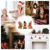 Gingerbread Figurines Mini 3 Pieces Party Christmas Figurine Resin Art Decoration Sculpture For Shelf Table Home Festive Indoor
