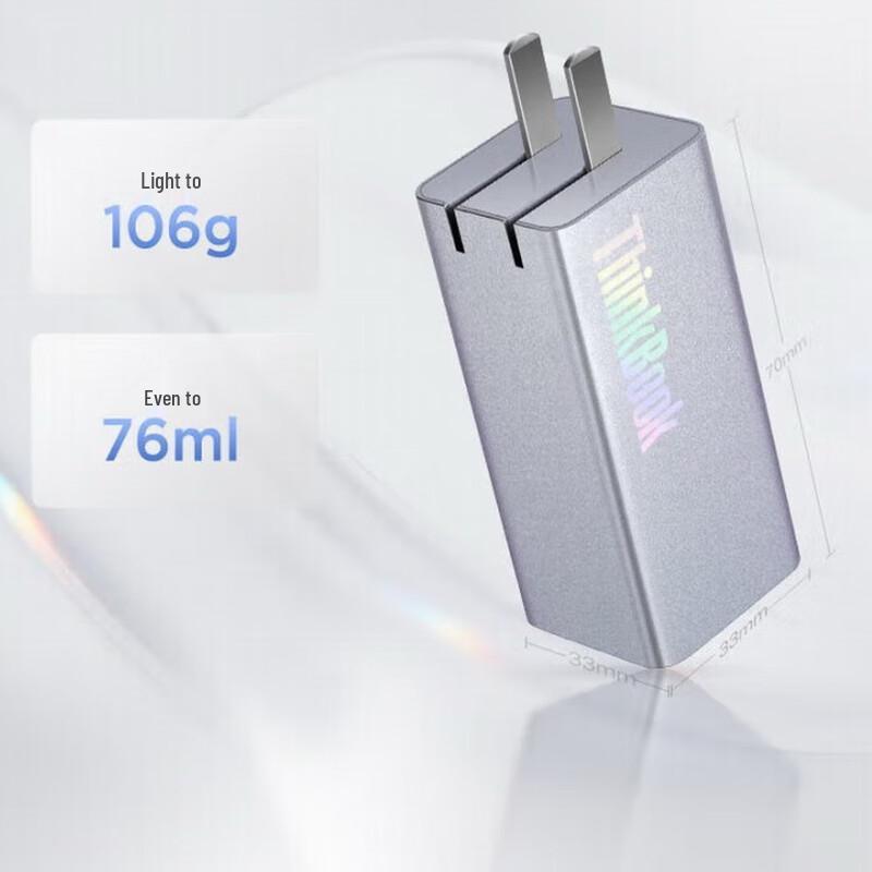 Lenovo 65W GaN Dual-Port USB-C Mini Foldable Power Adapter