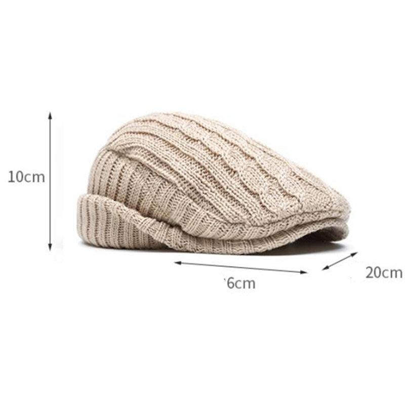 Autumn and Winter Knitted Woolen Hats Beret Caps Women Versatile Forward Hats Ear-protecting and Fleece Warm Men's Baseball Caps