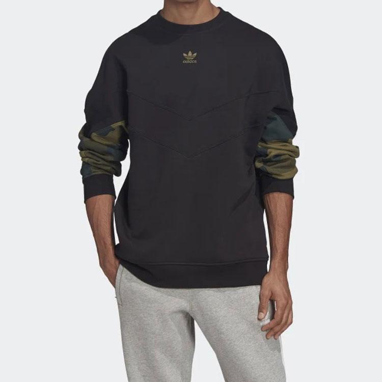 adidas Felpa Girocollo Camo Originals Uomo Top Nero FM3357