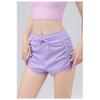 Summer High-waisted Pleated Drawstring Fake Two Pairs Of Casual Yoga Pants, Versatile Running And Sports, Anti-glare Training And Fitness Pants