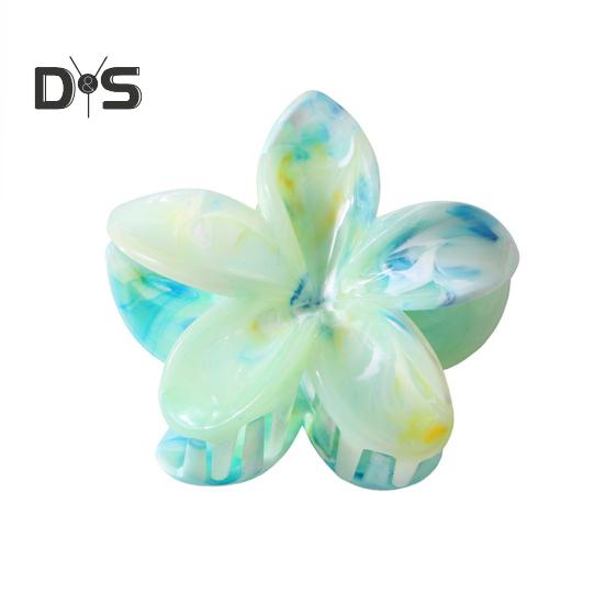 Women Hair Clip Candy-Colored Flower Styling Hair Claw Plastic Back Head Shark Hair Clip Hair Styling Tool