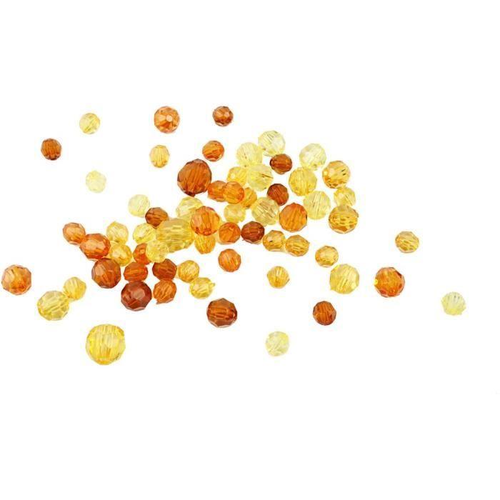 Mélange unique de perles à facettes de première qualité, transparentes en acrylique - 5 formats. Réf 618861