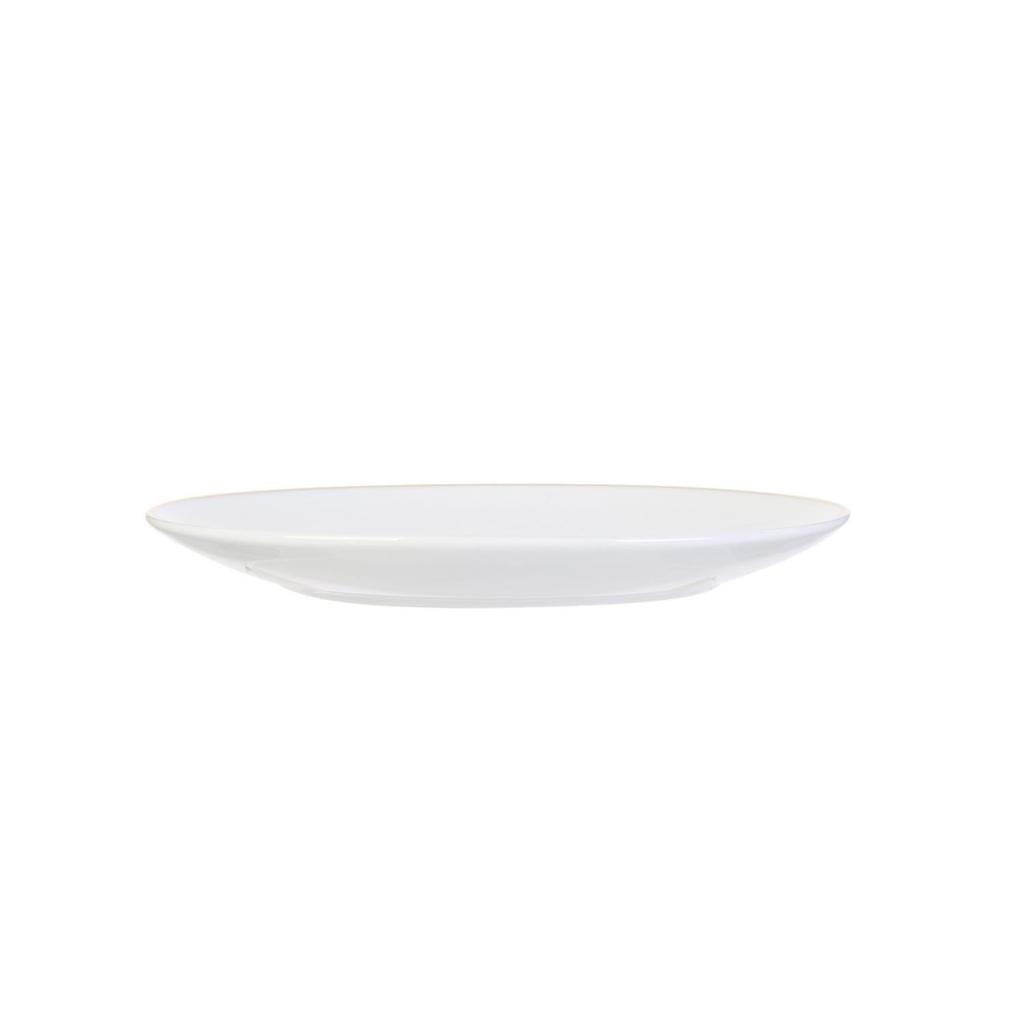 Pearl Gold WHITE DINNER PLATE 20 GOLD STRIP