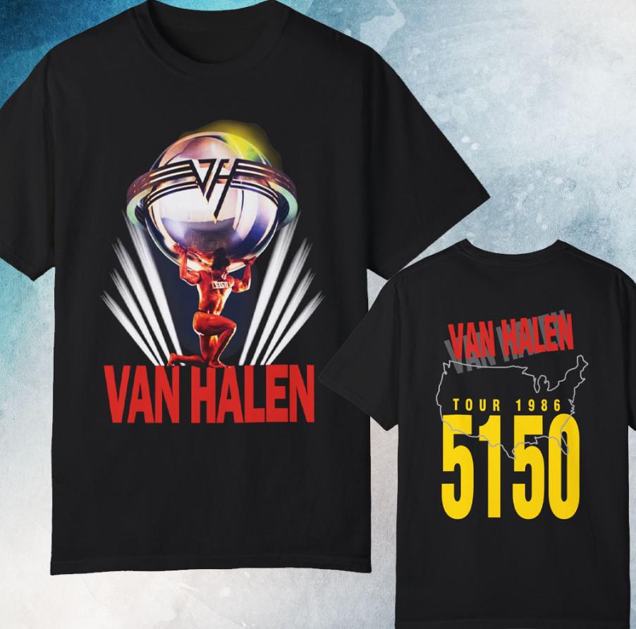 Vintage Van Halen 5150 Tour 2 sided T-shirt S разноцветный