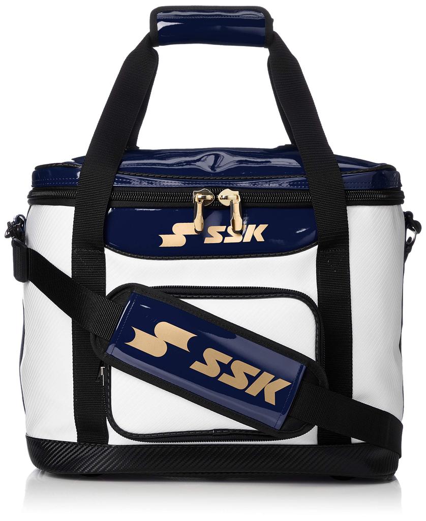 SSK Ball Case Enamel Ball Bag White x Navy (1070)