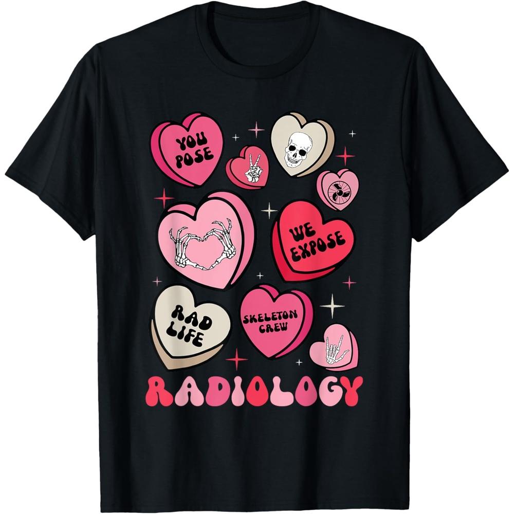 Radiology Technologist Xray Tech Candy Heart Valentine s Day T Shirt L