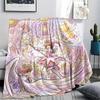 Cardcaptor Sakura Print Flannel Blanket, Ultra Soft High Quality All Seasons Warm Throw, Home Decor Cozy Blanket, Perfect Christmas Gift