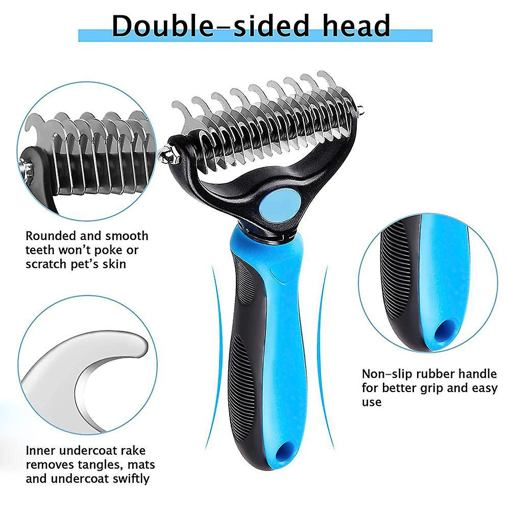 Pet Deshedding Comb Professional Pet Grooming Comb Multifunctional Pet Hair Removal Brush
