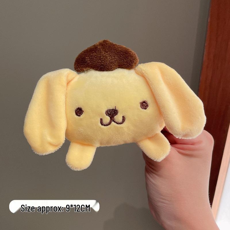 Japońska Kawaii Słonecznikowa Panda Pluszowa Broszka - Urocza Przypinka na Ubrania, Torby i Akcesoria.