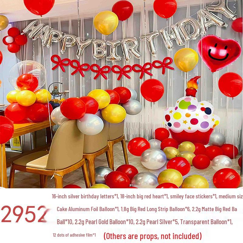 18th Birthday Party Aluminum Balloon Set - Wall Decoration Background