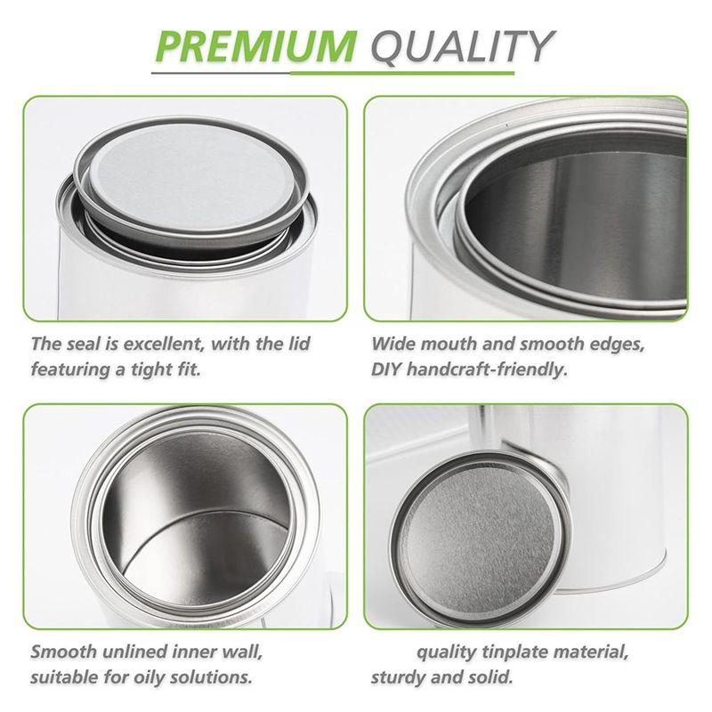 Feb.Paint Cans Withlids 1 Quart Paint Storage Containers 6 Pieces Metal Can Buckets Forpreserving Paint Withbottle