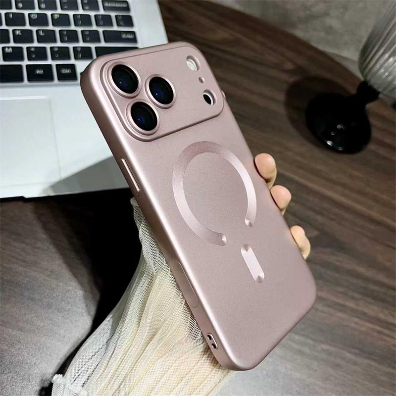 

Роскошный чехол из жидкого металла с поддержкой MagSafe для iPhone 17 Pro Max 17 Air 17 Pro 17 Мягкий ТПУ чехол iPhone 17 Pro