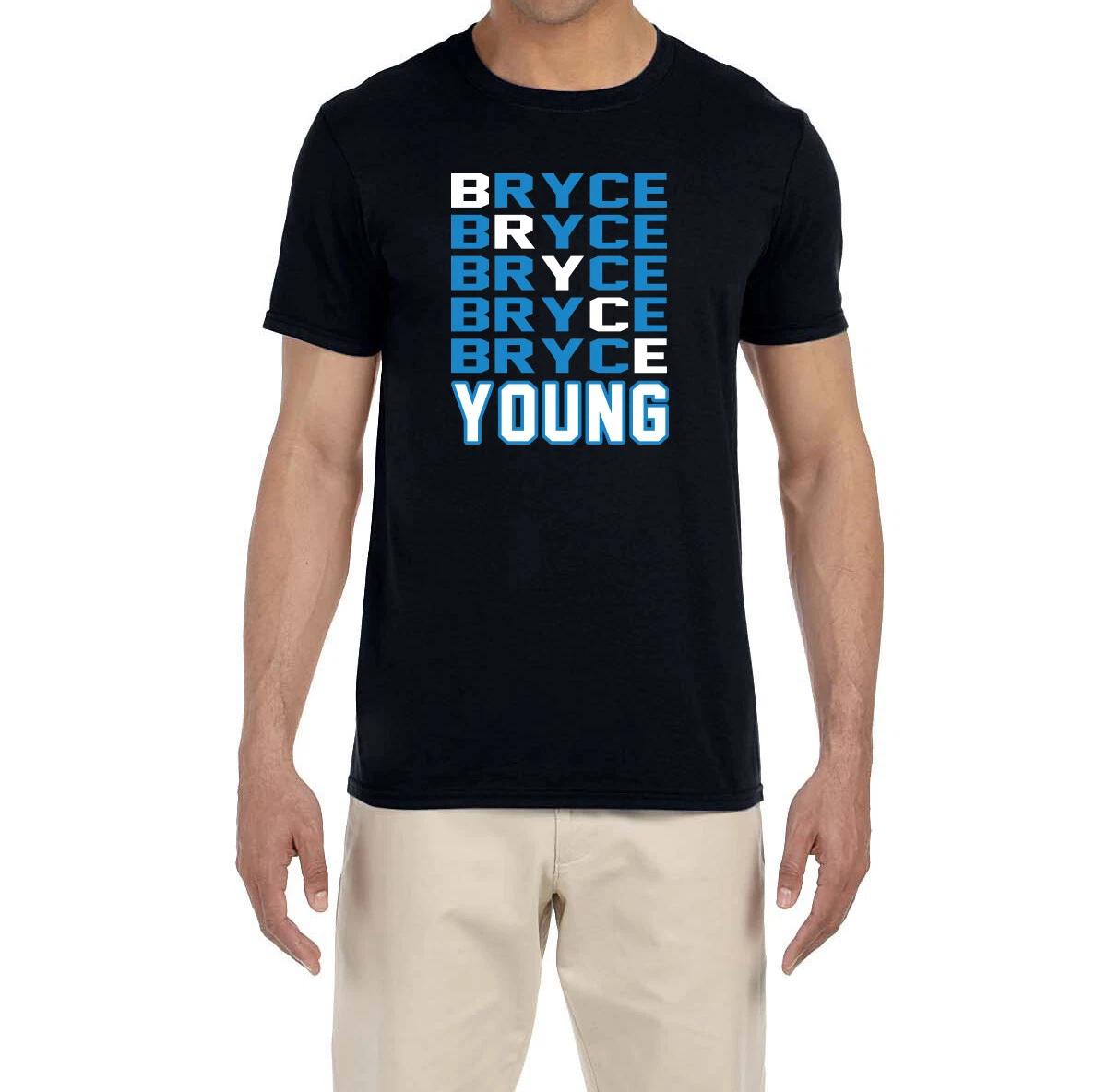 Bryce Young Carolina Panthers Text T-Shirt M