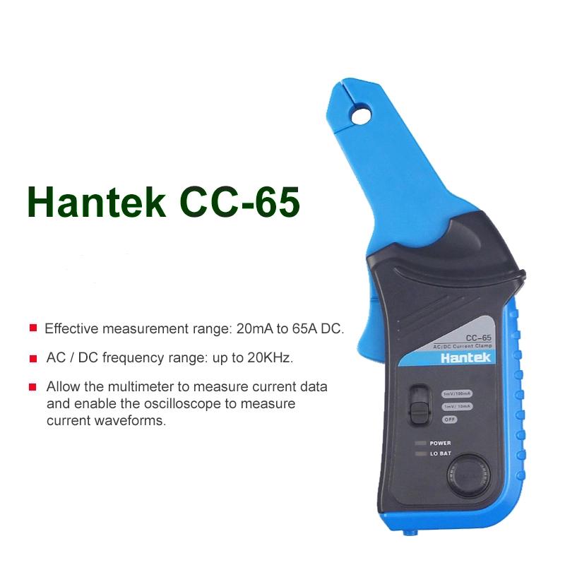 

Hantek CC65 CC650 AC/DC Current Clamp BNC Interface Oscilloscope Universal Ammeter 65A 650A 20KHZ Suitable For 1008C