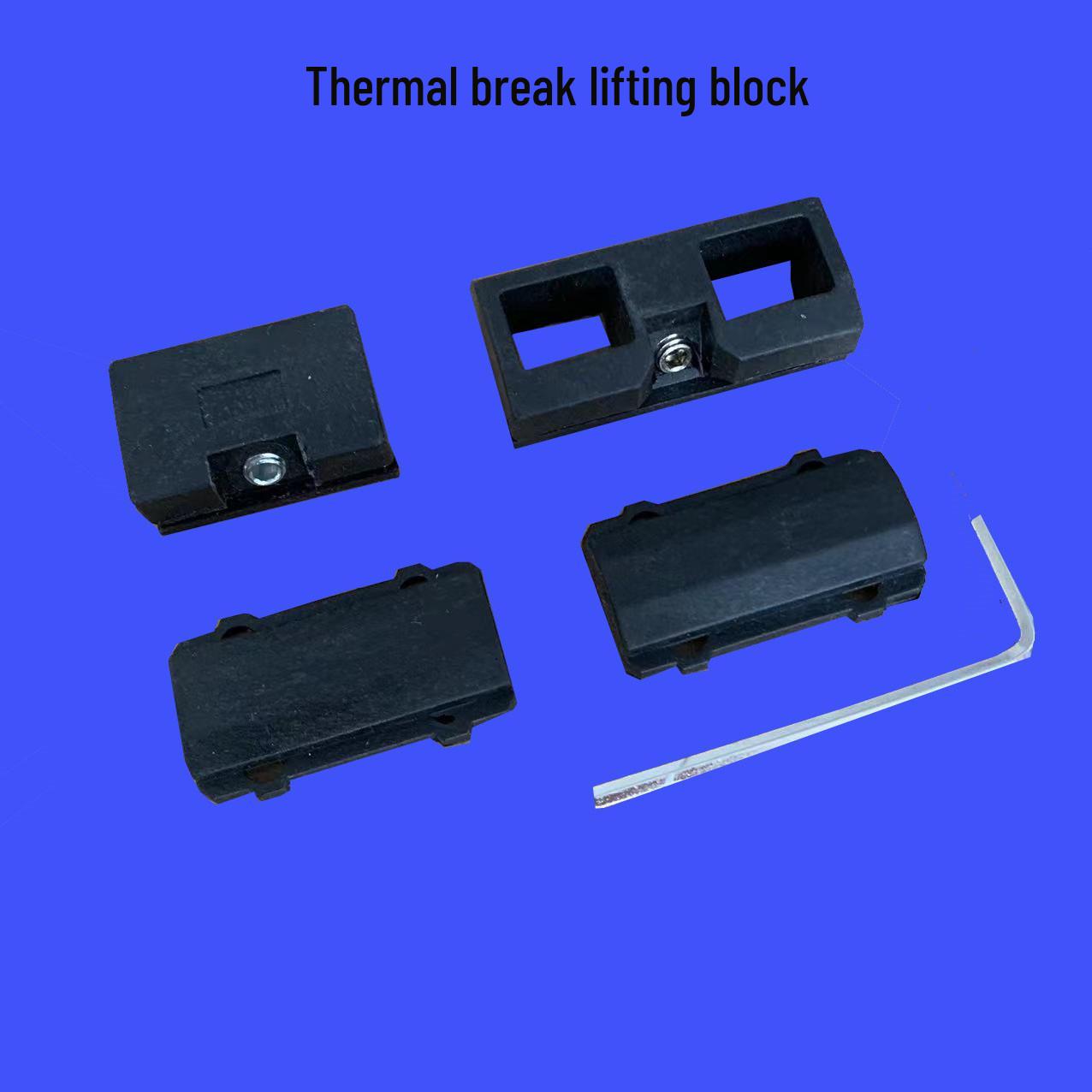 

Aluminum Window Lift Block: Anti-Sinking Casement Shim, Assist-Lift Block, Black Plastic 5 Mini Lift Blocks (with Hex Key)