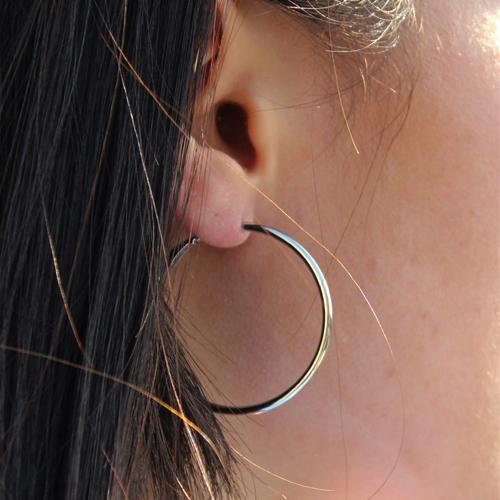 Rush Off [Rushoff] Silver Daily Ring Earring/Silver Daily Ring Earring-L