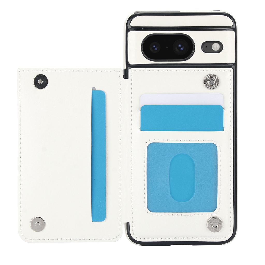 Für Google Pixel 8 Pro/8/8A Brieftaschenhülle mit Kartenhalter, PU-Kunstleder Hülle mit Ständer und Kartenschlitzen, Abdeckung mit doppeltem Magnetverschluss