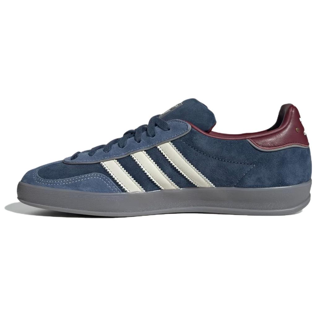 Adidas Gazelle Indoor Crew Navy Burgundy Unisex Sneakers Blue Gold-Metallic Off-White ID1008