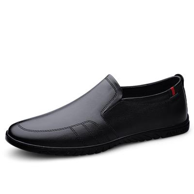 6688 Men'S Shoes Loafers Leather Shoes Foot Cowhide Surface One Pedal Flat-Soled Handmade Casual Shoes Large Size Single Shoes