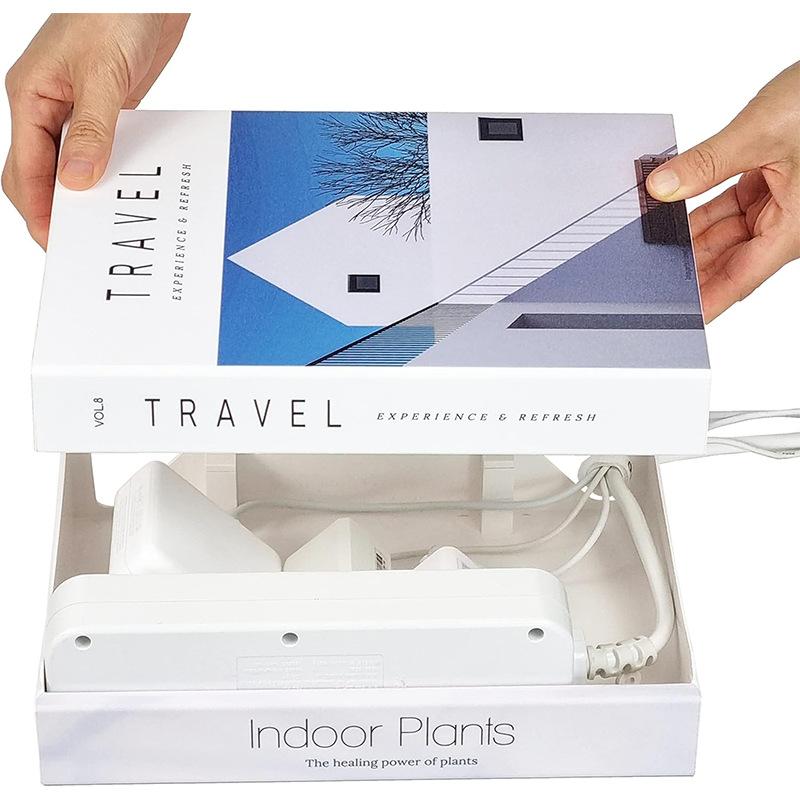 Book Shaped Cord Organiser To Conceal Power Strip Cable Management Box For Desk Multipurpose Power Strip Box For Home/Office