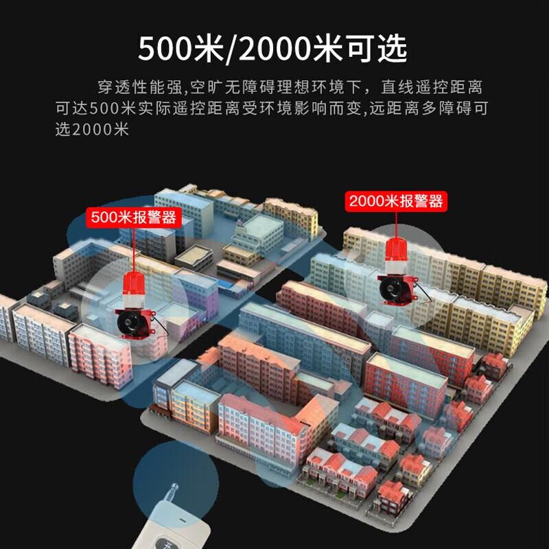 Xunling XL-J10Y Wireless Remote Emergency Sound & Light Alarm