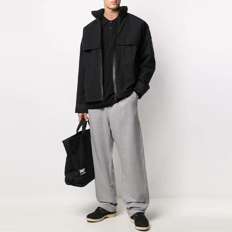Y-3 FW21 Solid Color Long Sleeve Polo Shirt Men Tops Black GK4553