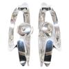 HERMES 925 Crew de H earring L SilverUsed