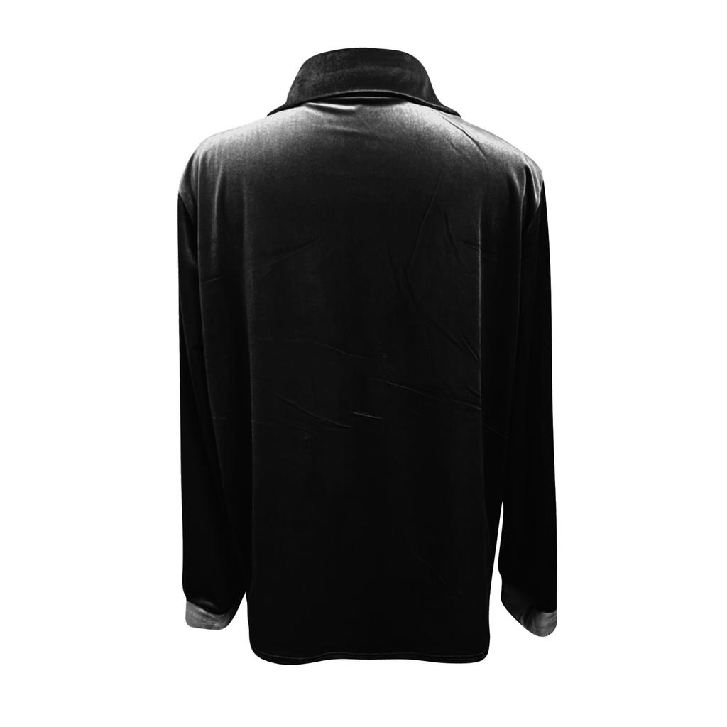 Fashionable Women's V-neck Versatile Velvet Lapel Shirt Women's Long Sleeved Shirt